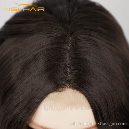Aisi Hair Hot Selling Body Wave Wigs Expression Long Black Blonde Brown 26 Inch Synthetic For Women Lace Front Wigs